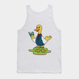 Duck as Teacher with Book Tank Top